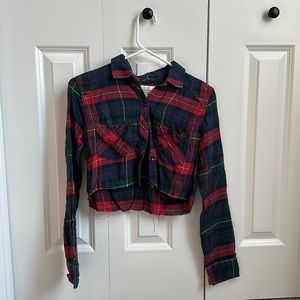 Abercrombie and Fitch crop top flannel